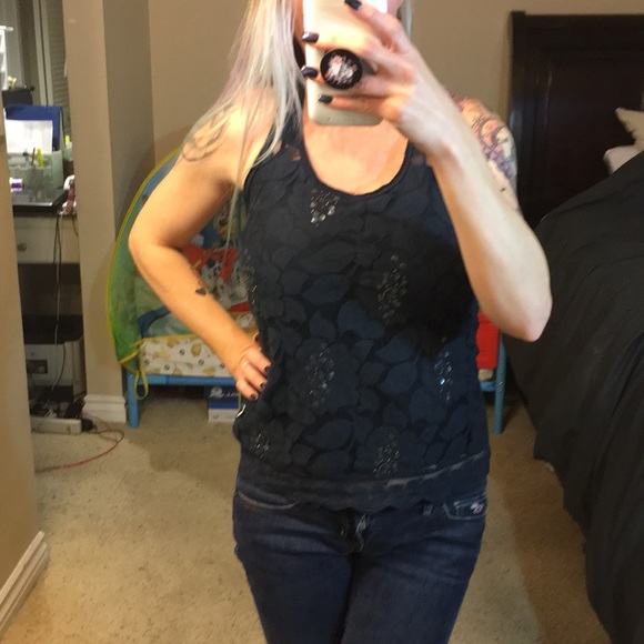 Like new Gilly Hicks dressy lace tank top - Picture 2 of 8